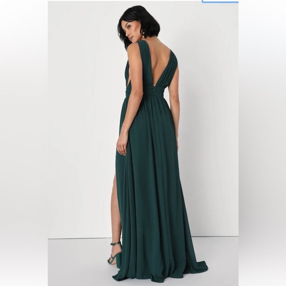 Lulu's Heavenly Hues Forest Green Maxi
Dress Gown Wedding Prom Wedding - Picture 4 of 7